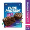 Pure Protein Bars, Galactic Brownie, Gluten Free, 20g Protein, 1.76 oz, 4 Count