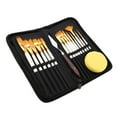 thumbnail image 1 of Wood Handle Paint Brushes Set,  Bag Paint Brush, For Kids Friends, 1 of 8