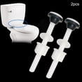 thumbnail image 3 of 2 Pack Plastic Toilet Seat Hinge Bolts and Nuts with Washers for Mount, 3 of 8