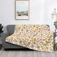 thumbnail image 2 of Yiaed Coffee Donuts Print Blanket Throw Blanket Soft Cozy Flannel Blanket for Home Bed Sofa Couch Chair-50"x40", 2 of 6