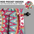 thumbnail image 2 of Exotic Boho Valance Curtain - Abstract Ethnic Mandala Design Rod Pocket Window Topper (54x18 Inch, Machine Washable), 2 of 3
