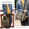 thumbnail image 6 of SikaFu Men's Small Camera Bag Waterproof Waxed Canvas Messenger Bag Compact Shoulder Bags for DSLR/SLR/Mirrorless (Green), 6 of 7