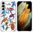 thumbnail image 1 of Turtles Clear Case for Samsung Galaxy S22 Plus,Aesthetic Art Design Case for Men Women,Unique Trendy Transparent TPU Bumper Case Cover, 1 of 5