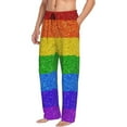 thumbnail image 2 of Bingfone Colorful Glitter Rainbow Mens All Over Print Sleep Pajama Pants-Xx-Large, 2 of 9