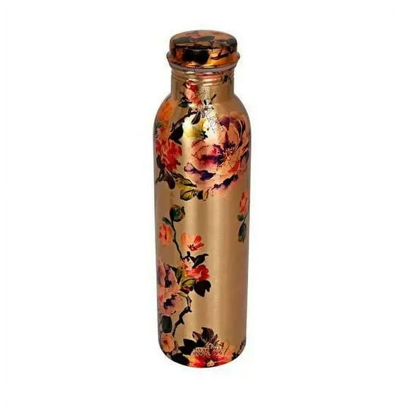 Traveler's Copper Water Bottle, Leak-Proof joint free Ayurvedic 900 ML 32 Oz