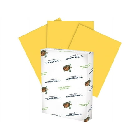 Hammermill 103168 Recycled Colored Paper 20lb 8-1/2 x 11 Goldenrod - 1 Ream (500 Sheets)