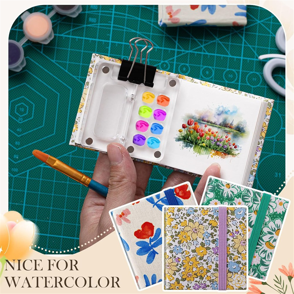 HOT 3 Pcs Watercolor Sketchbook 20 Sheets Textured Drawing Papers Book for Artist Painter Art Beginner Supplies