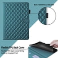 thumbnail image 5 of For Lenovo Tab M11 11.0 inch 2024 Release TB-330FU Case, Rhombus Pattern Multiple Viewing Angles Stand Slim Folio Cover (Green), 5 of 6
