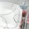 thumbnail image 6 of Corelle Simple Lines 12-Piece Square Glass Dinnerware Set (Service for 4), 6 of 7