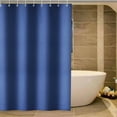 thumbnail image 1 of Coolmade Waffle Weave Shower Curtain, 12 Hooks Included - Hotel Style, Waterproof & Washable, Heavyweight Fabric & Mesh Top Window - 72x72, Blue, 1 of 7