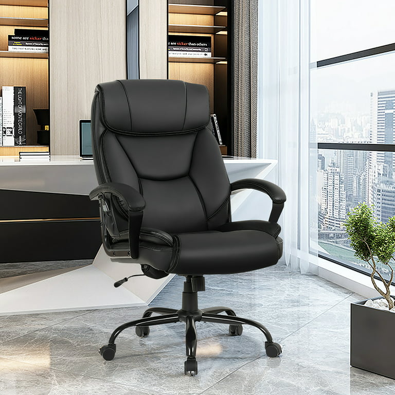 Racing Style Office Chair with PVC and PU Leather Seat - Costway