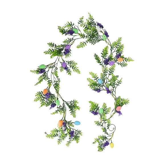 Tainini 63in Artificial Easter Egg Garland Spring Vine for Tree Fireplace Arch Home Table Decor