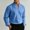 Light Blue, variant on Mens Band Collar Long Sleeve Button Down Dress Shirt, Hidden Button Placket Breathable Casual V Neck Overshirt, Versatile Daily Wear Shirt for Spring Fall Wine