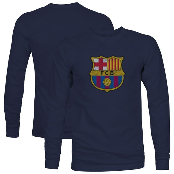 Men's 1863FC  Navy Barcelona Color Badge Long Sleeve T-Shirt