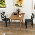 thumbnail image 2 of Gymax Dining Chair Set of 4 Kitchen Side Chairs w/ Rubber Wood Legs & Cross Back Black, 2 of 9