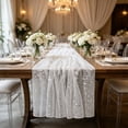 thumbnail image 4 of 70x200cm Sheer Mesh Table Runner with Gold Foil - European-Style Dining Table Decor for Weddings, Birthday Parties, Gatherings, Events - Polyester Decorative Tablecloth, 4 of 5
