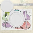 thumbnail image 3 of Ambesonne Kitten Place Mats Set of 4, Cats in Watercolor Style, Standard Size, Multicolor, 3 of 6