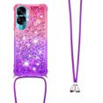 thumbnail image 3 of Funda para Honor 90 Lite 5G Brillantina Líquida Divertida Reluciente y con Cristales en Movimiento Cuerpo Cruzado con Cordón Ajustable, 3 of 5