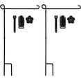 thumbnail image 3 of YEAHOME 2 soportes para bandera de jardín, soporte de bandera de patio premium, resistente a la intemperie, asta de bandera de metal con recubrimiento en polvo con clip y tapón para bandera americana,, 3 of 4