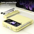thumbnail image 7 of MonsDirect for 6.7 inch Samsung Galaxy Z Flip 4 5G 2022 Case with A Capacitance Pen, Two Hinge Protection Hard PC Back Anti-Drop Shockproof Full Coverage with S Pen Holder for Galaxy Z Flip 4, Yellow, 7 of 7