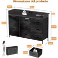 thumbnail image 3 of FURRIFIC Comoda Cajonera para Recamara, Comodas y Cajoneras con 2 Salidas y 2 USB Luces Led, Mueble Organizador Cajoneras de Estructura Metal con 9 Cajones, Almacenamiento de Casa y Oficina (Blanco), 3 of 9