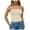 Beige, variant on Womens Padded Tube Tops Push Up Bulit in Bra Strapless Crop Tops Bandeau Double Lined Basic Going Out Tank Top (Black, L)