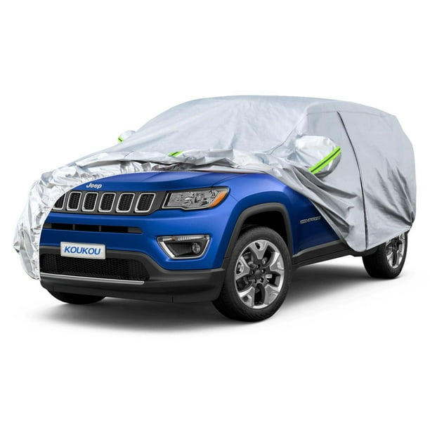 KouKou 6 Capas SUV Cubierta de Coche Impermeable Todo Tiempo al Aire Libre, Ajuste Universal para Je