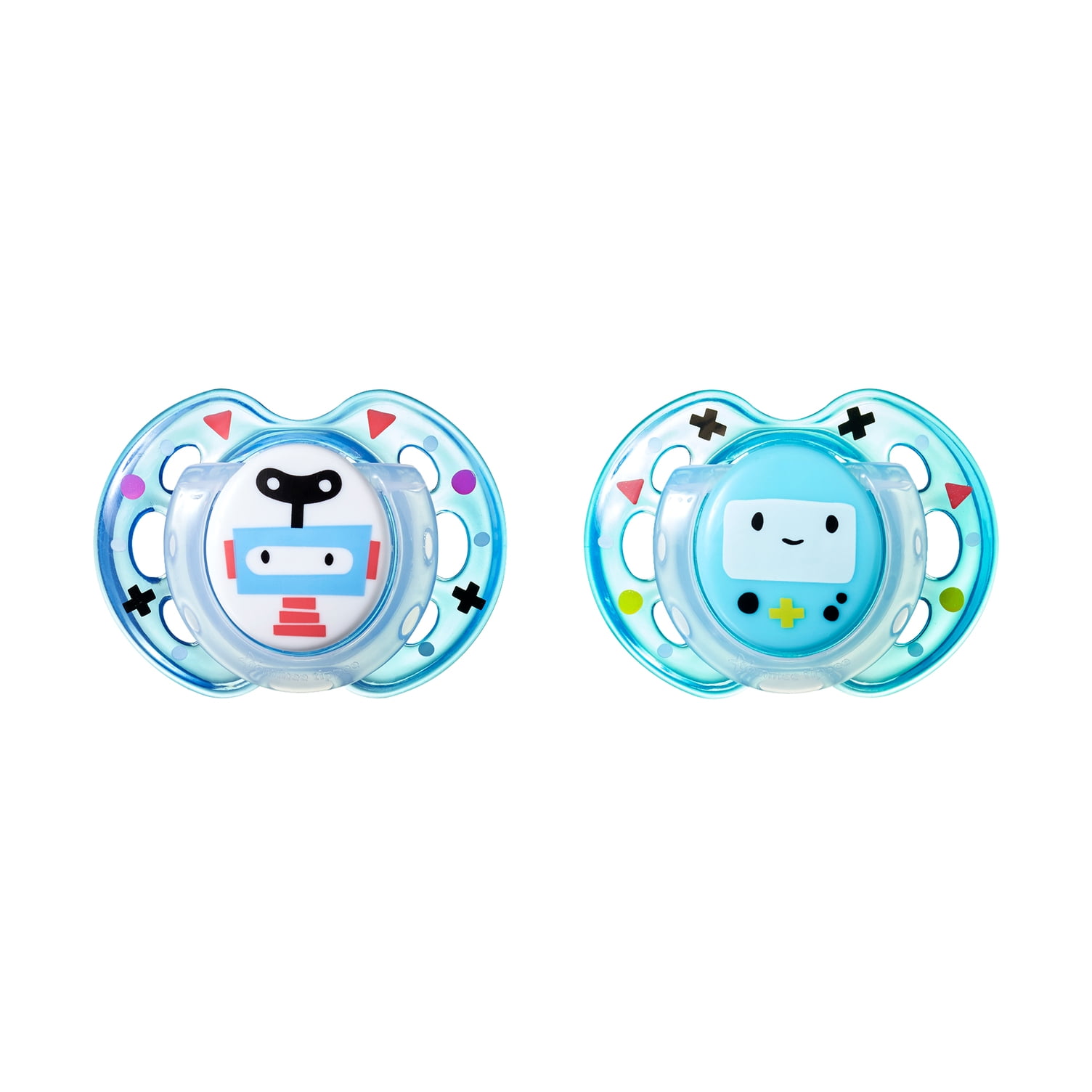 2 Count Colors May Vary 0-6 Months BPA-Free Tommee Tippee Closer to Nature Fun Style Baby Pacifier 