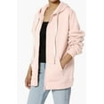 thumbnail image 3 of TheMoogan Women's Essential Full Zip Cotton Fleece Hoodie Sweatshirt Relaxed Track Jacket, 3 of 7