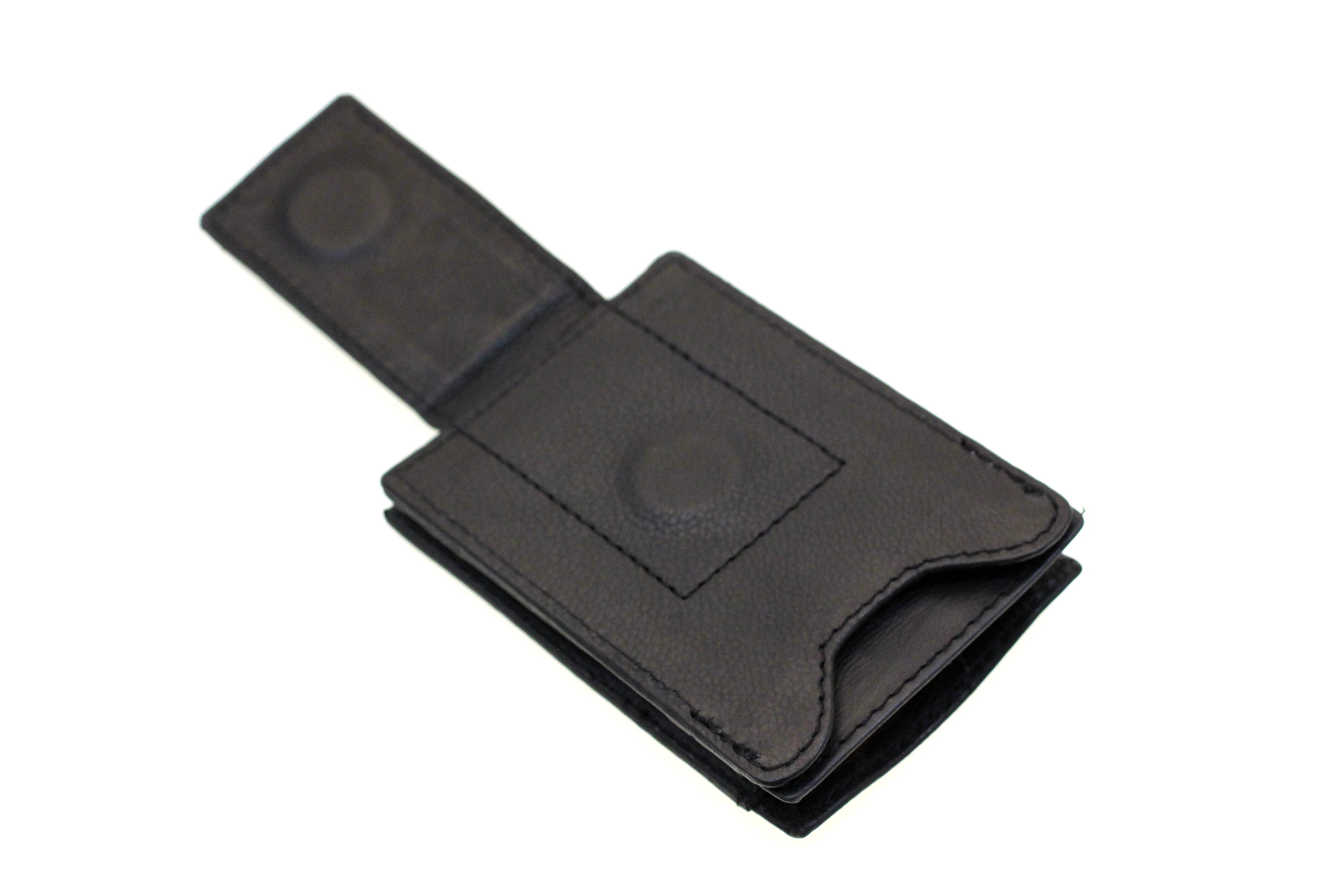 Mens Money Clip Wallet Expandable Pocket ID Slot Genuine