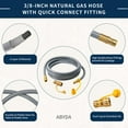 ABYDA 18 Feet 3/8" ID Natural Gas Grill Hose with Quick Connect