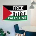 thumbnail image 4 of 3X5 Ft Free Palestine Flag Outdoor Flag, Free Palestine Flag 100D Polyester Durable Oxford Sleeve with 2 Brass Grommets, 4 of 5