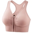 thumbnail image 1 of Ropa interior deportiva de gran tamaño con cremallera frontal para mujer, hermoso sujetador con espalda hueca, sujetador push up a prueba de golpes, chaleco para correr, fitness y yoga, 1 of 6