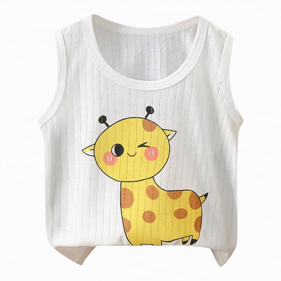 JUMEYU Boys Undershirt Baby Boys Graphic Tank Tops Toddler Sleeveless Undershirts Workout Tank Shirts 12 18 Months (White,12-18 Months)