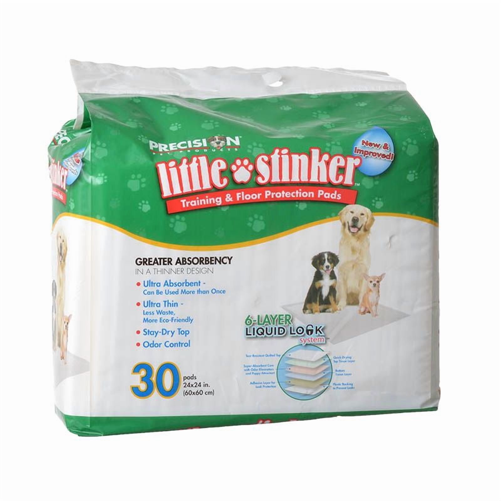 Precision Pet Little Stinker Housetraining Pads 24 Long x 24 Wide (30 Pack)