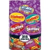 Skittles, Starburst, and Life Savers Gummies Halloween Candy Variety Pack, 99.78 Oz., 315 Count