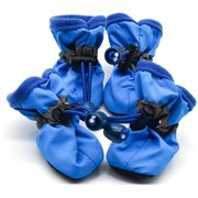 Antiskid 4pcs/1 Set Waterproof Furniture Protection Soft Care of Paw Dog Supplies Dog Boots Paw Protector Pet Shoes(7,Blue)