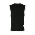 thumbnail image 4 of REORIAFEE Mens Outfits Sets Fashion Summer Tracksuits Athletic Suit Casual Sportswear Cute Summer Outfits Men's Fashion Sports Patchwork Sleeveless Vest Shorts Suit Black L, 4 of 9