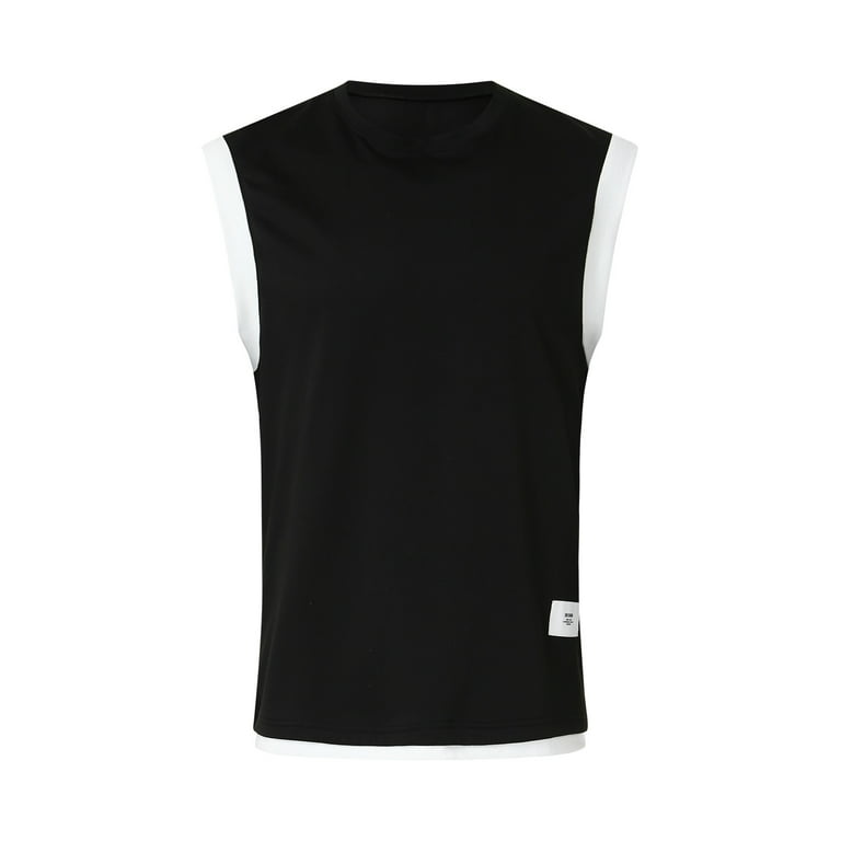 Sleeveless Padded Chest Muscle Vest Shirt (Black Or White) - Queerks™