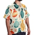 thumbnail image 2 of Bowling Men's Casual Printed Button Down Short Sleeve Beach Shirts, 2 of 6