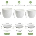 thumbnail image 3 of 12/10/9 Large Modern Plant Pots, Plastic Planters with Drainage Holes and Saucers for Indoor Outdoor Plants Flowers, White Speckles, 3 of 7