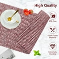 thumbnail image 6 of VCVCOO Red Placemats Set of 6 - Elegant Vinyl Woven Heat-Resistant Table Mats, Washable Wipeable Christmas Place Mats for Indoor/Outdoor Dining/Party Decor, 6 of 14