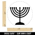 thumbnail image 2 of Menorah Hanukkah Self-Inking Rubber Stamp Ink Stamper - Green Ink - Mini 1/2 Inch, 2 of 7
