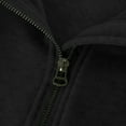thumbnail image 4 of Women Oversized Zip Up Hoodie Fleece Quarter Zip Pullover Sweatshirts Solid Long Sleeve Warm Hoodies with Pockets 09-Black XXL, 4 of 4