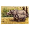 thumbnail image 1 of Carolines Treasures BDBA0306PILLOWCASE Rhinoceros by Daphne Baxter Fabric Standard Pillowcase, 1 of 2