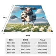 thumbnail image 3 of Rateoe Cute Daisy Cow A Print Fuzzy Fleece Throw Blanket Extra Large,Super Soft,Fluffy and Warm Blankets for Couch,Bed,All Season Use (60"x50"), 3 of 8