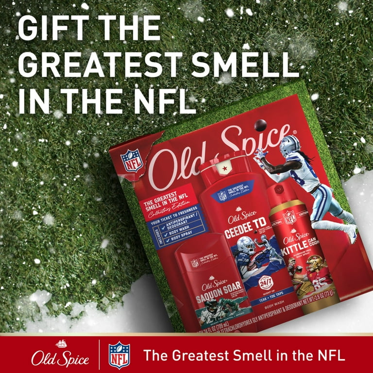 Old Spice NFL Holiday Gift Pack for Men - Antiperspirant, Body