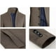 thumbnail image 2 of Gabardina larga de mezcla de lana para hombre, abrigo ajustado de plumas, 2 of 3