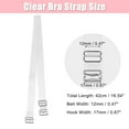 thumbnail image 4 of Unique Bargains 3Pairs Clear Bra Strap Stainless Steel Hook Shoulder Strap ABS 18mm 12mm, 4 of 7