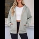 thumbnail image 5 of Sudadera con Capucha para Mujer, Sudadera con Cremallera, Moda de Otoño, Chaquetas de Larga, Ropa de Invierno, Conjuntos Gris XL, 5 of 8